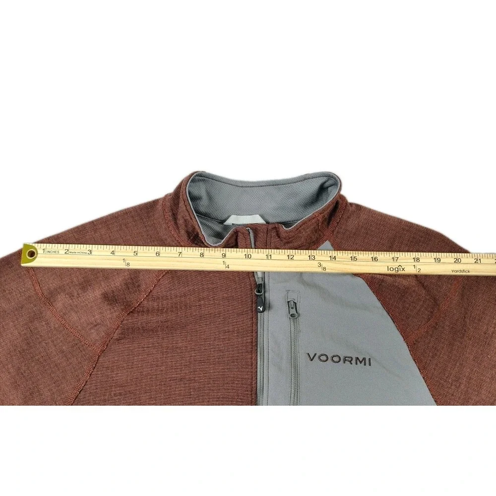 VOORMI Merino Wool Mock Neck 1/4 Zip Pullover USA Thermal Midlayer Mens XL